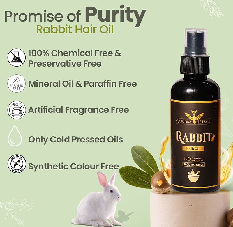 Rabbit Herbal Hair Oil – 100% Stronger, Healthier Growth